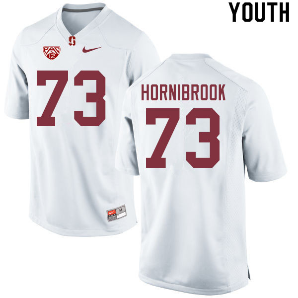 Youth #73 Jake Hornibrook Stanford Cardinal College Football Jerseys Sale-White - Click Image to Close